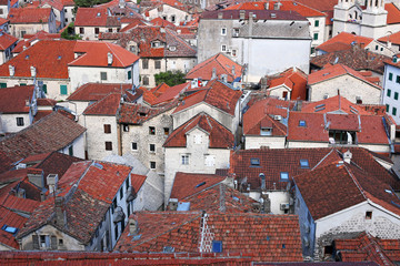 Fototapeta na wymiar old houses and buildings Kotor town Montenegro