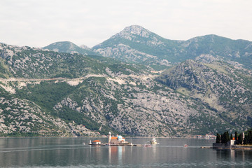 Saint George Benedictine monastery in Perast, Kotor bay, Montenegro