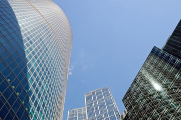 Fototapeta na wymiar High-rise buildings. Bottom view.