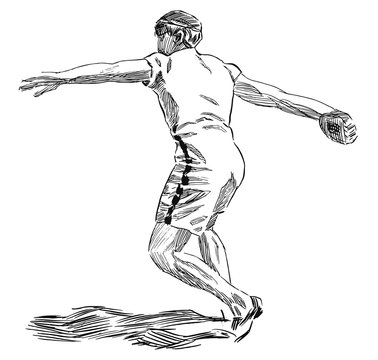 discus thrower #vector #isolated - Diskuswerfer