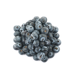 Pile of blueberries isolated