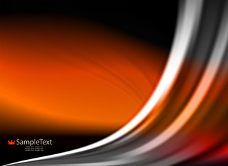 Naklejka premium Bright delicate background of black and orange shades with a silhouette of fabric.