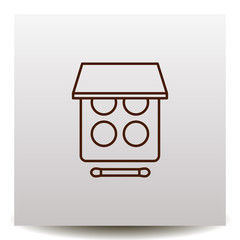 eye shadow palette line vector icon