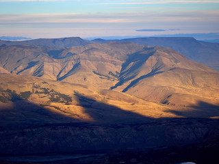 landscape of southern Patagonia from high mountains