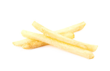 Pile of french fries isolated