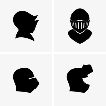 Medieval helmet icons