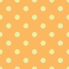 Polka dot seamless pattern with grunge shapes