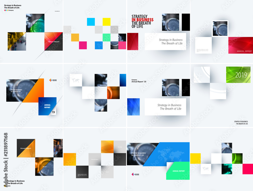 Poster abstract design of colourful vector elements for modern background with rectangular shapes for busin