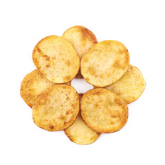 Fried potato slice composition