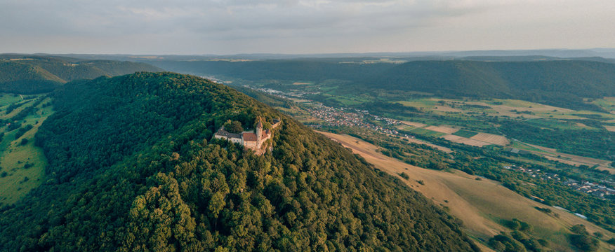 a fairytale castle in europe - panorama