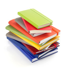 notebook and notepad at white background