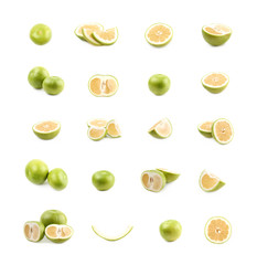 Set of sweet grapefruit images