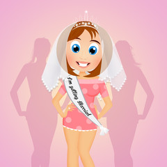 illustration of Evening bachelorette bestfriends