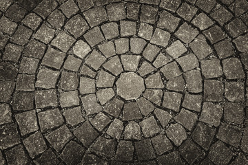 Old  square  paved  with  cobblestones
