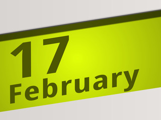 Date 17 February green Display Symbol