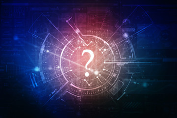 2d rendering question mark concept
