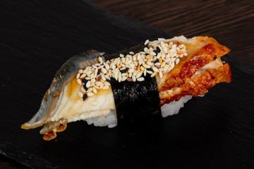 Tasty sesame sushi