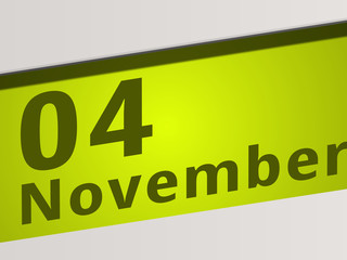 Date 04 November green Display Symbol
