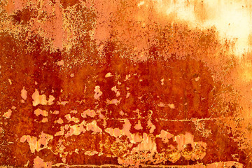 Texture of old iron, light paint and rust.