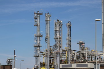 Chemical plant on the Maasvlakte, part of the harbor of Rotterdam in the Netherlands.