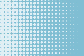 Light Blue halftone background. Digital gradient. Abstract backdrop with circles, point, dots.