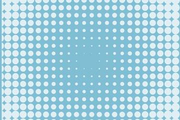 Light Blue halftone background. Digital gradient. Abstract backdrop with circles, point, dots.