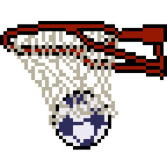 vector pixel art basket soccer
