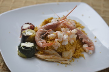 cous cous di pesce con gambero