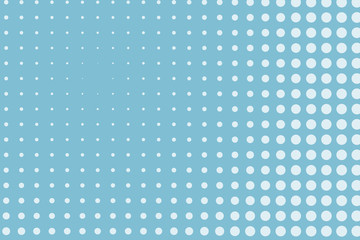 Light Blue halftone background. Digital gradient. Abstract backdrop with circles, point, dots.