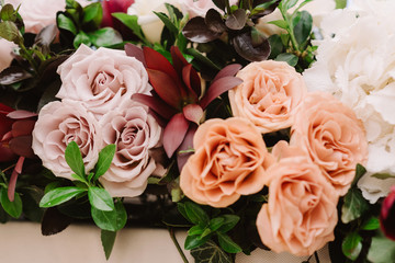 It is a lot of beautiful flowers and roses