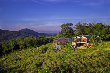 Asian cafe in the mountains