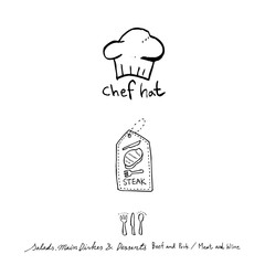 음식점 포스터 / 손으로 그린 식당 그림