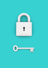 Keys to success minimalist business career concept