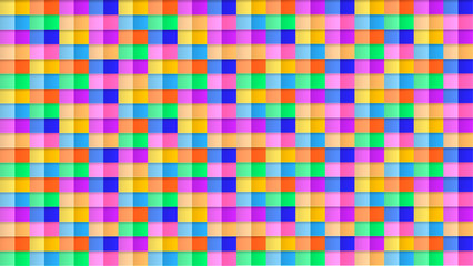 Abstract Seamless 3D Pattern Background, Colorful Backdrop, Bright Colors Cubes, Paper Art.
