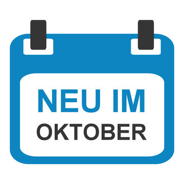 Kalender Icon zeigt: Neu im Oktober