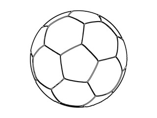 Fototapeta premium Soccer ball on a white background