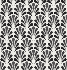 Seamless Art Deco Floral Pattern.