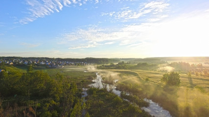 morning fog on the river