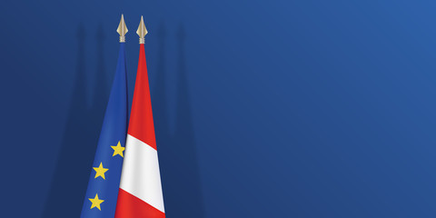 Fototapeta na wymiar drapeau - Autriche - Europe - Autrichien - européen - présentation - fond - économie