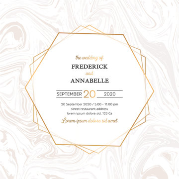 Business card with marble texture