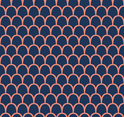 Obraz premium Abstract Art Deco Seamless Background. Geometric Fish Scale Pattern.