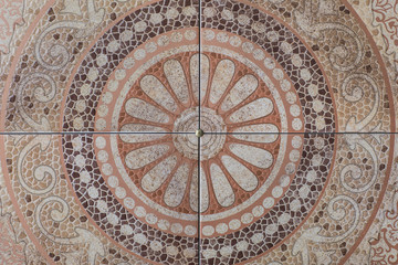 Obraz premium floor tiles, kitchen pattern with abstract mosaic