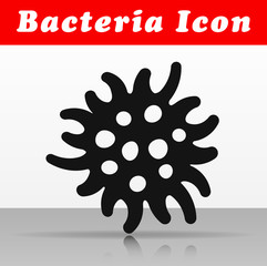black bacteria vector icon design