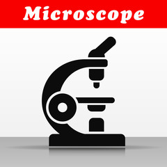 black microscope vector icon design