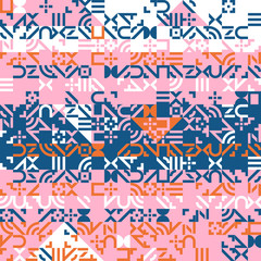 Decorative ornament of geometric shapes. Colorful geometric pattern. Geometric colorful background