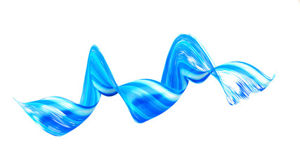 blue curly brush stroke