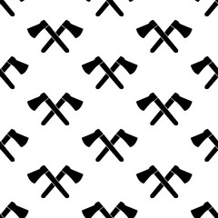 Obraz premium Seamless pattern with black ax.