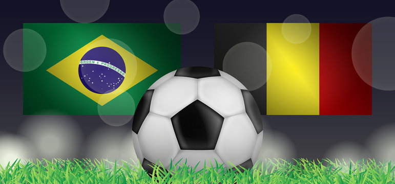 Fußball 2018 - Viertelfinale (Brasilien vs Belgien)
