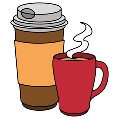 fresh beverages isolated icons