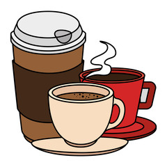 fresh beverages isolated icons vector illustration design